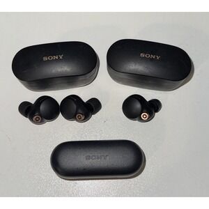 Lot of Sony Wireless in-Ear Bluetooth Earbud Headphones Buds & Cases AS-IS!